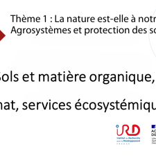 Sols et matière organique, climat, services écosystémiques. 