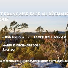 Visuel pour l'annonce de la conférence de Jaques Laskar : « La forêt française face au réchauffement climatique ».