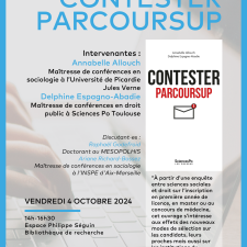 Affiche Contester parcoursup d'Annabelle Allouch et Delphine Espagno-Abadie