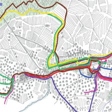 Plan des chemins à l'ouest de Toulouse