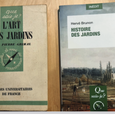 Couvertures de L’Art des jardins de Pierre Grimal (1954) et de l’Histoire des jardins d’Hervé Brunon (2024) Cliché H. Brunon