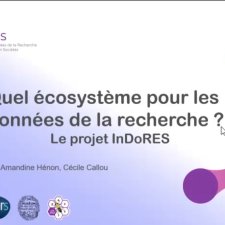Presentation de la plateforme InDoREs par A.Hénon ( BBEES)