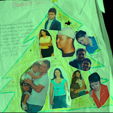The Cifuentes Family Tree, paper pasting and text, 2021