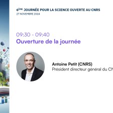 Journée pour la science ouverte au CNRS 2024 | Intervention Antoine Petit (CNRS)