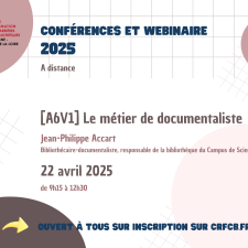 Visuel conférence Le metier de documentaliste