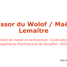 Page d'entrée dans le fil de Maëlle Lema^tre : L'Essor du Wolof (2025)