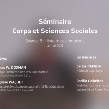 CORPS ET SCIENCES SOCIALES | SÉANCE 8 : HISTOIRE DES ÉMOTIONS