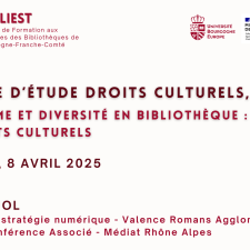 Journée d'étude droits culturels, laïcité -  Pluralisme et diversité en bibliothèque : un enjeu des droits culturels. IUT Dijon, 8 avril 2025. Lionel Dujol