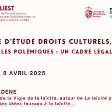 Journée d'étude droits culturels, laïcité - Par delà les polémiques : un cadre légal. IUT Dijon, 8 avril 2025. Nicolas Cadene