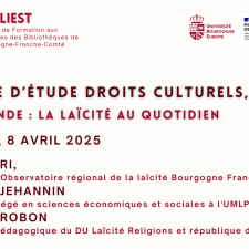 Journée d'étude droits culturels, laïcité - Table ronde : la laïcité au quotidien. IUT Dijon, 8 avril 2025. Bassir Amiri, Guillaume Jehannin, Frederic Orobon