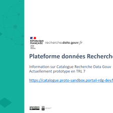 Catalogue des données Recherche Data Gouv