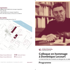 Colloque en hommage à Dominique Lecourt
