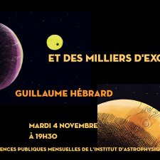 Une représentation artistique de la surface d'une exoplanète, pour illustrer l'annonce d'une conférence publique, par Guillaume Hébrard, le 4 novembre 2025 à l'IAP : « 30 ans et des milliers d'exoplanètes ».