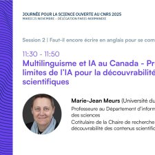 Journée science ouverte 2025 | Intervention Marie-Jean Meurs (Université du Québec à Montréal)
