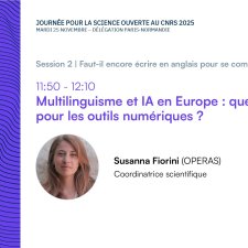 Journée science ouverte 2025 | Intervention Susanna Fiorini (OPERAS)