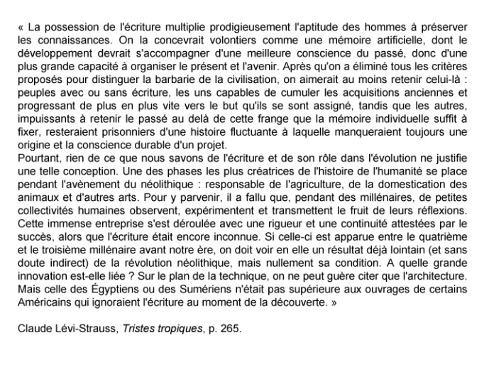 Extrait Claude Lévi-Strauss