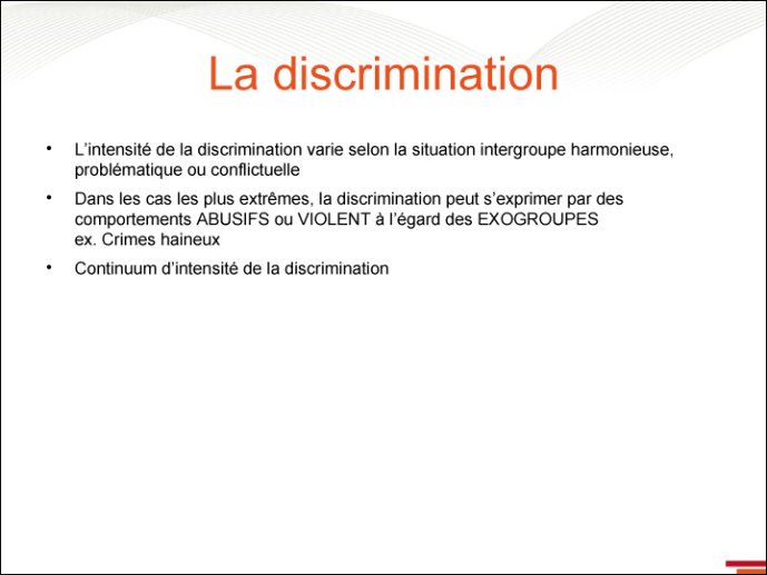 Intensité de la discrimination