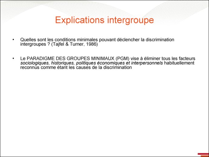 Déclenchement de la discrimination intergroupe