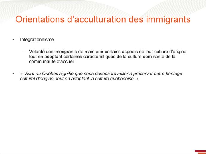 Immigrant et intégrationnisme