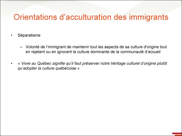 Immigrant et séparatisme