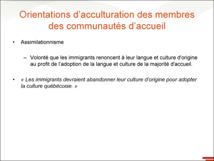 Communauté d'accueil et assimilationnisme