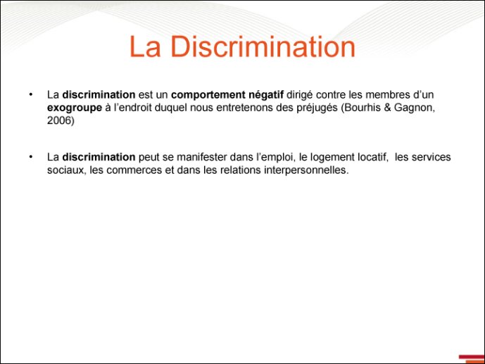 La discrimination