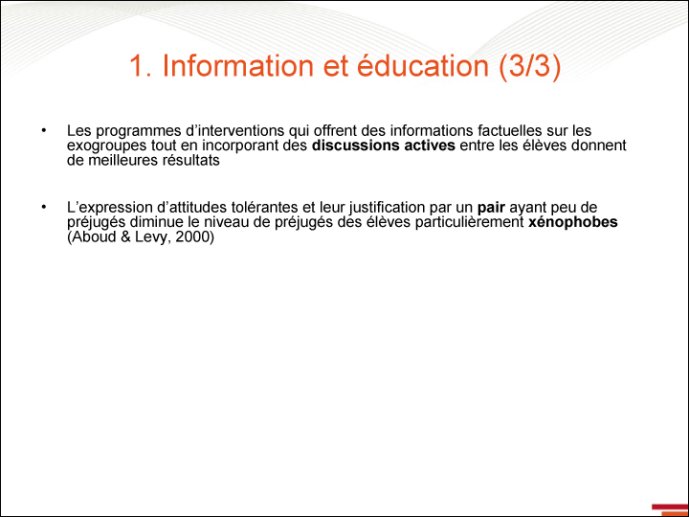 Information et éducation - 3
