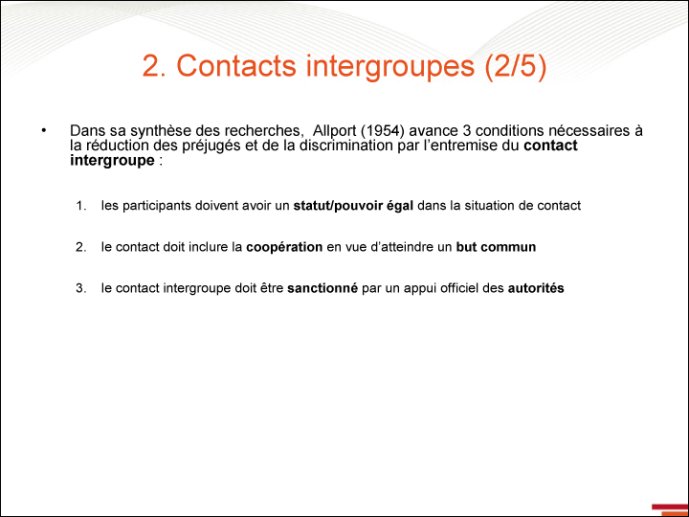 Contacts intergroupes - 2