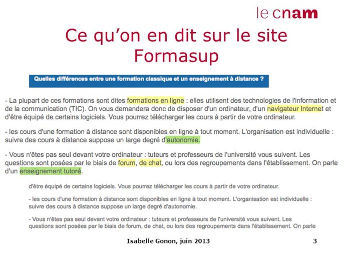 Ce qu'on en dit sur Formasup