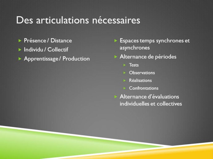 Des articulations nécessaires