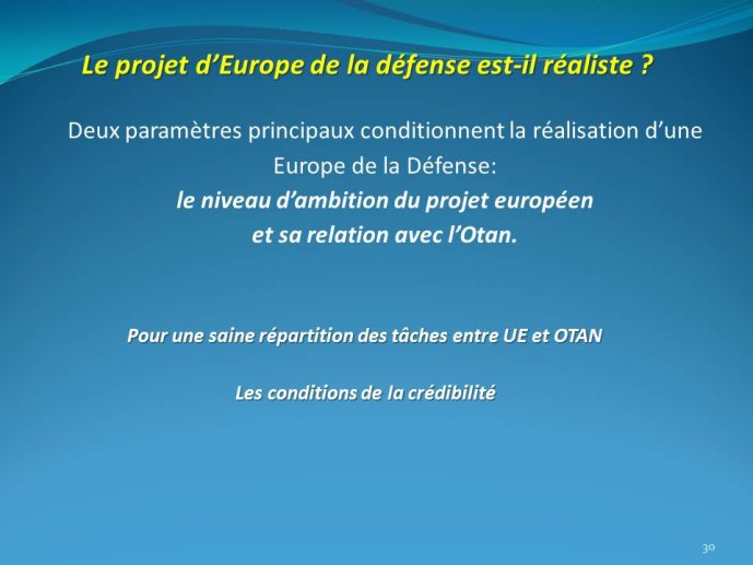 Projet réaliste ?