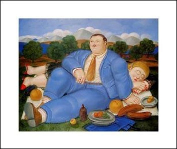 Fig 5 Les images issues des tableaux du peintre et sculpteur Fernando Botero illustrent la suite de l'exposé.