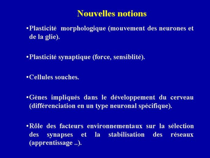 Nouvelles notions