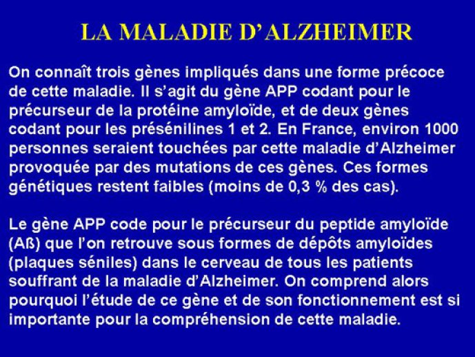 Définition de la maladie d'Alzheimer