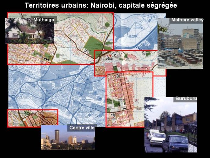 Contraste des différents quartiers de Nairobi.