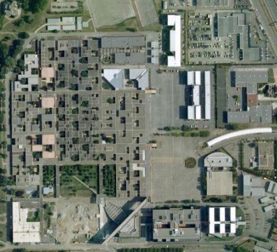 Université du Mirail : détail vue aérienne