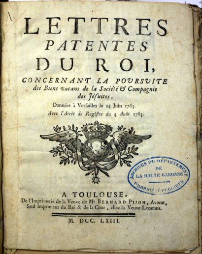 Lettres patente du roi