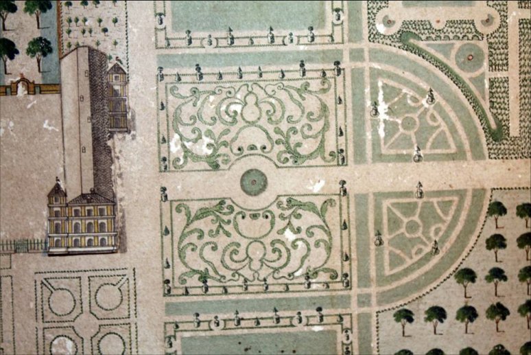 Plan du parc du château du Mirail (détail)