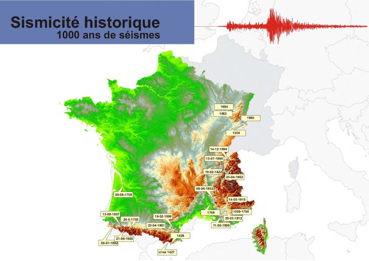 Sismicité historique : 1000 ans de séismes