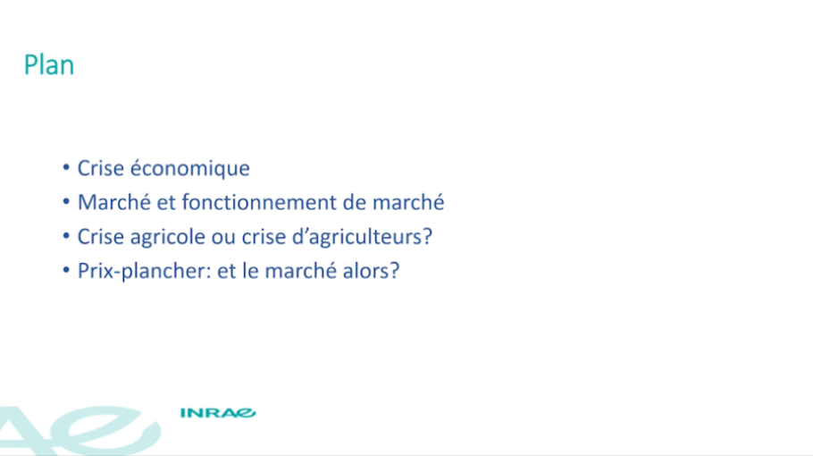 "Qu'est-ce qu'une crise agricole ?", Annick Vignes, INRAE, diapo 2