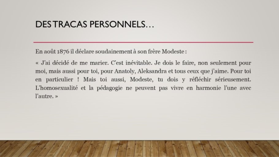 Diapo 18 Des tracas personnels…