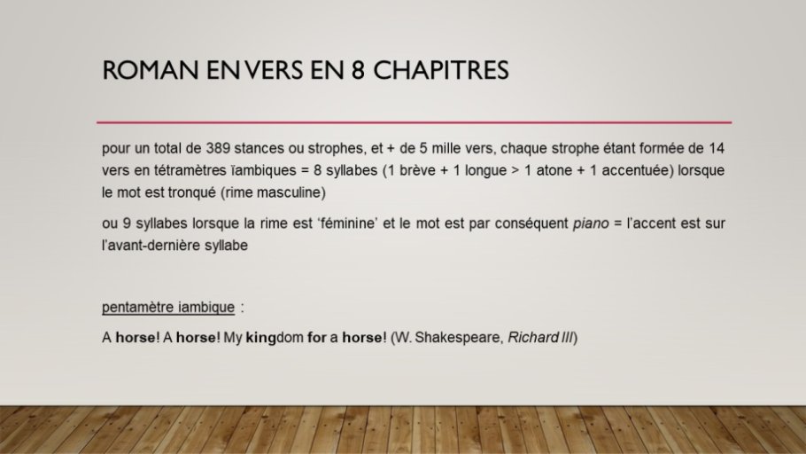 Diapo 6 Roman en vers en 8 chapitres