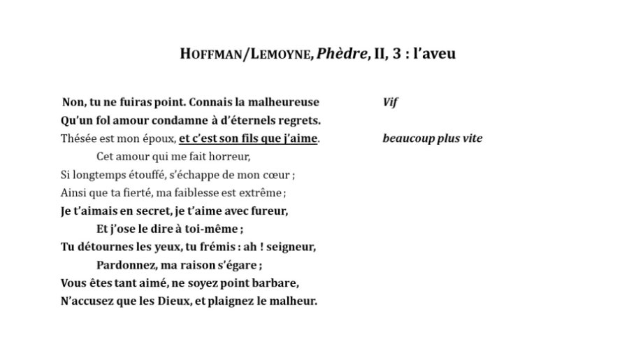 Diapo 16 Hoffman/Lemoyne, Phèdre, II, 3 : l’aveu