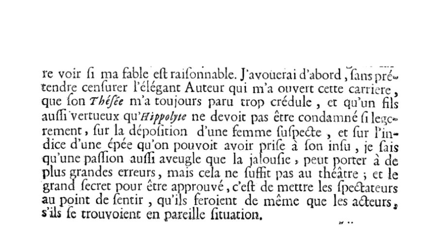 Diapo 7 Abbé Pellegrin Préface au livret d’Hippolyte & Aricie 1733 (suite)