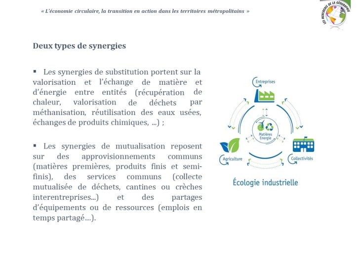 Diapo 18 Deux types de synergies