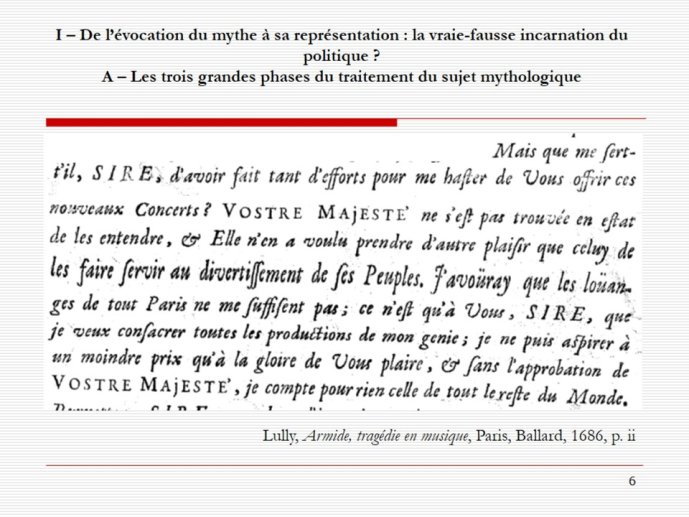 Diapo 6 Lully, Armide, tragédie en musique, Paris, Ballard, 1686, p. ii