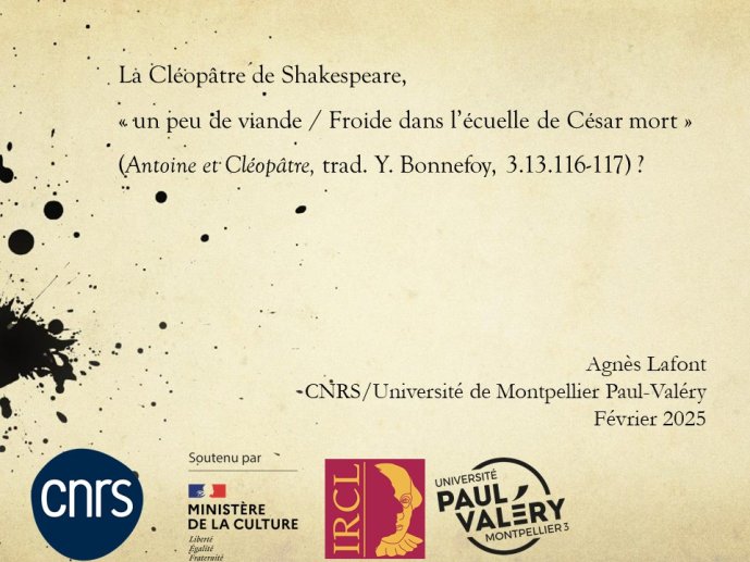 Diapo 1 La Cléopâtre de Shakespeare