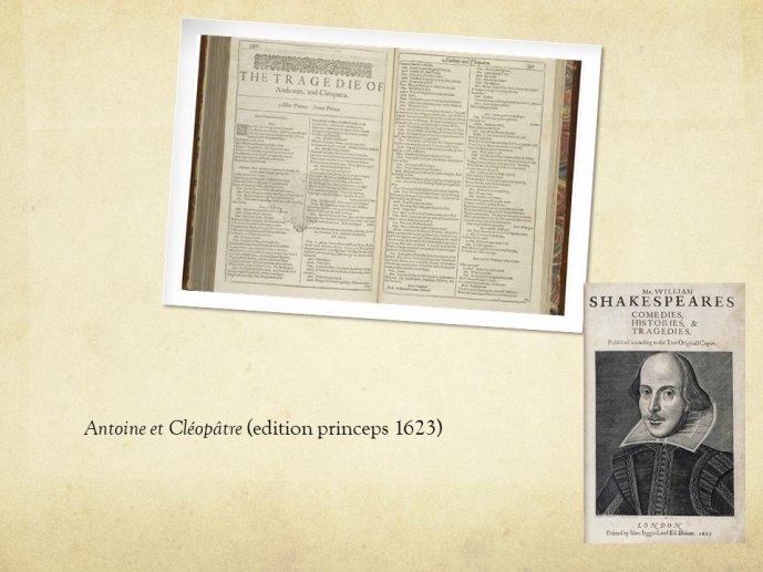 Diapo 22 Antoine et Cléopâtre (edition princeps 1623)