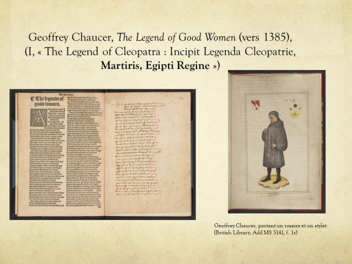 Diapo 5 Geoffrey Chaucer, The Legend of Good Women (vers 1385)
