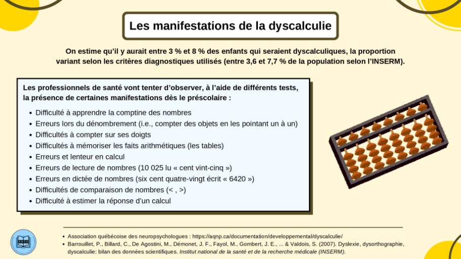 Diapo 7_Les manifestations de la dyscalculie